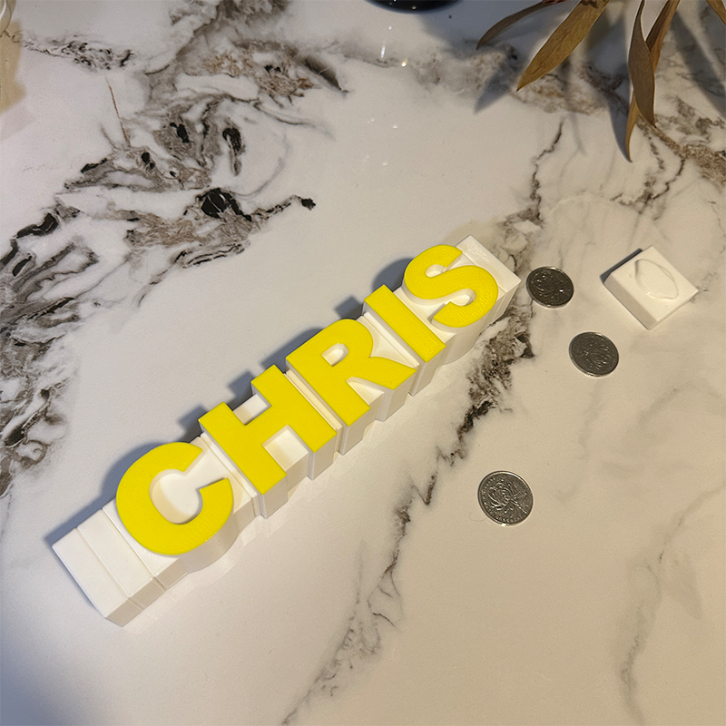 Personalized 3D Printed Letter Money Box Custom Name Two Colored Piggy Bank for Kids Unique First Savings Bank