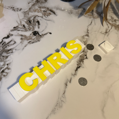 Personalized 3D Printed Letter Money Box Custom Name Two Colored Piggy Bank for Kids Unique First Savings Bank