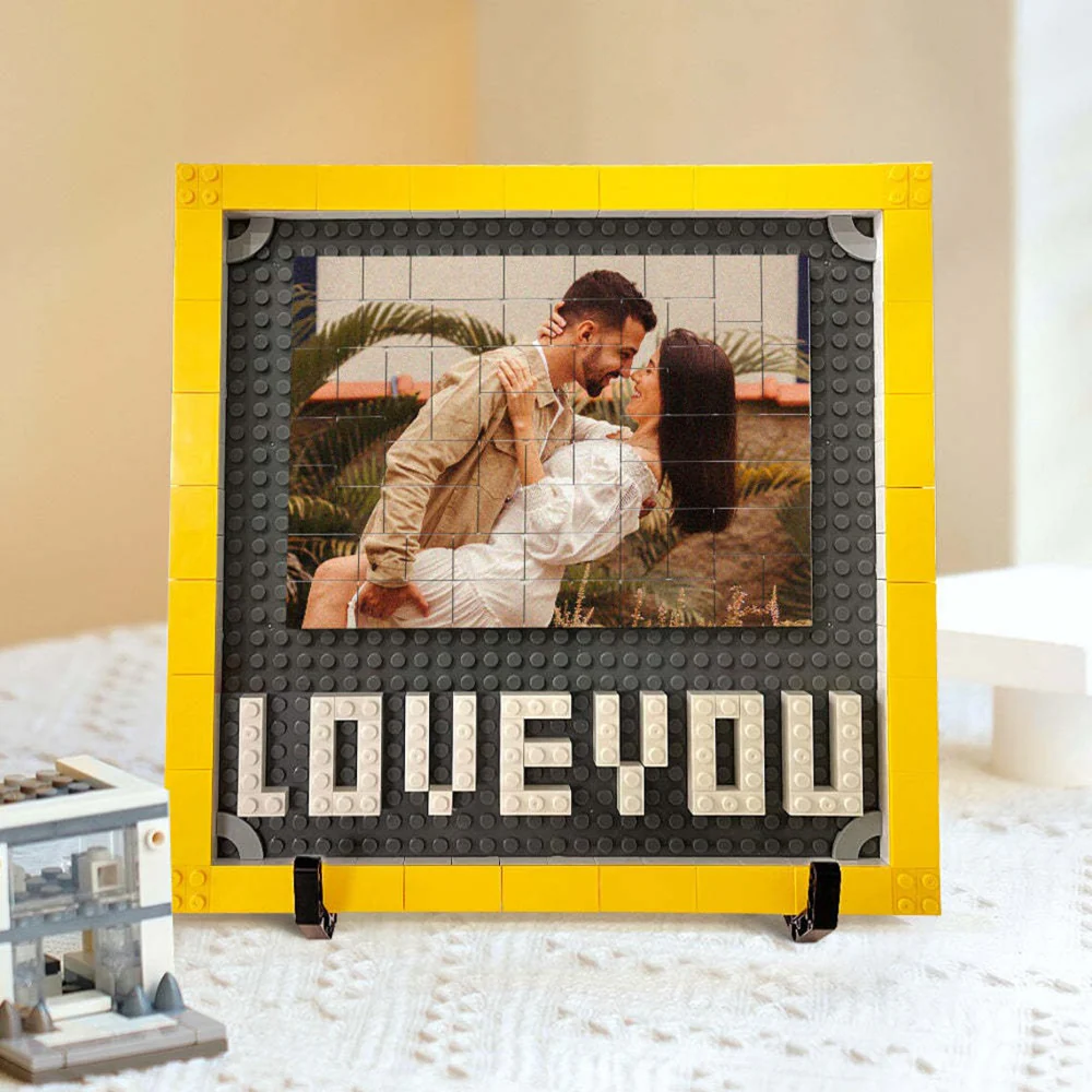 Personalized Building Brick Christmas Gift Photo Block Love Puzzle Brick Gift