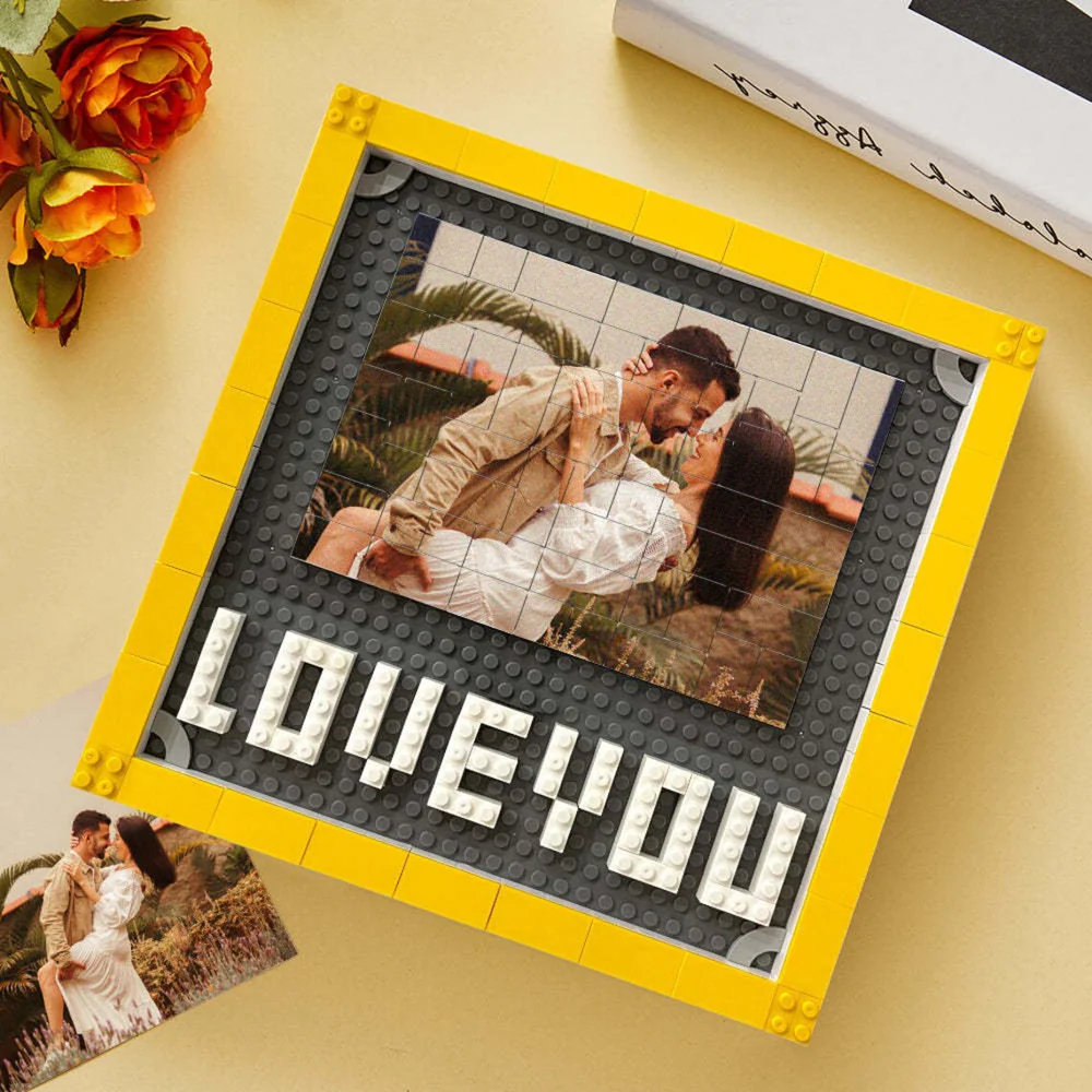 Custom Square Building Brick Photo Block Love Puzzle Brick Gift