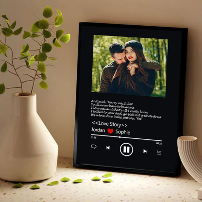 Custom Nine Songs Picture Frames Night Light with Personalized Photo Music Player (can play nine whole song)