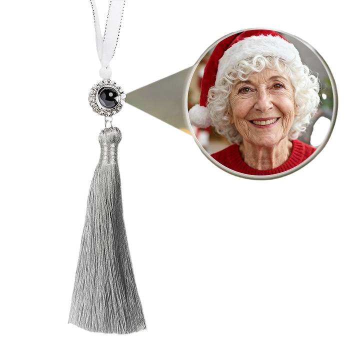 Personalized Angel Embrace Photo Projection Ornaments with Picture Ins