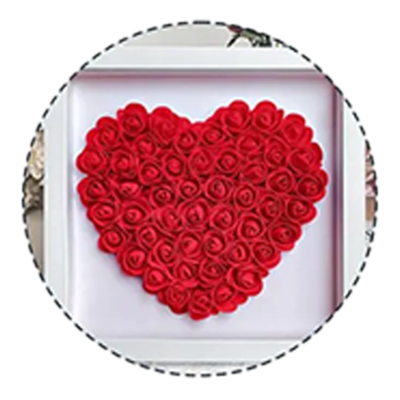 Personalized Mom Flower Shadow Box with Kids Name Custom Heart Rose Fr