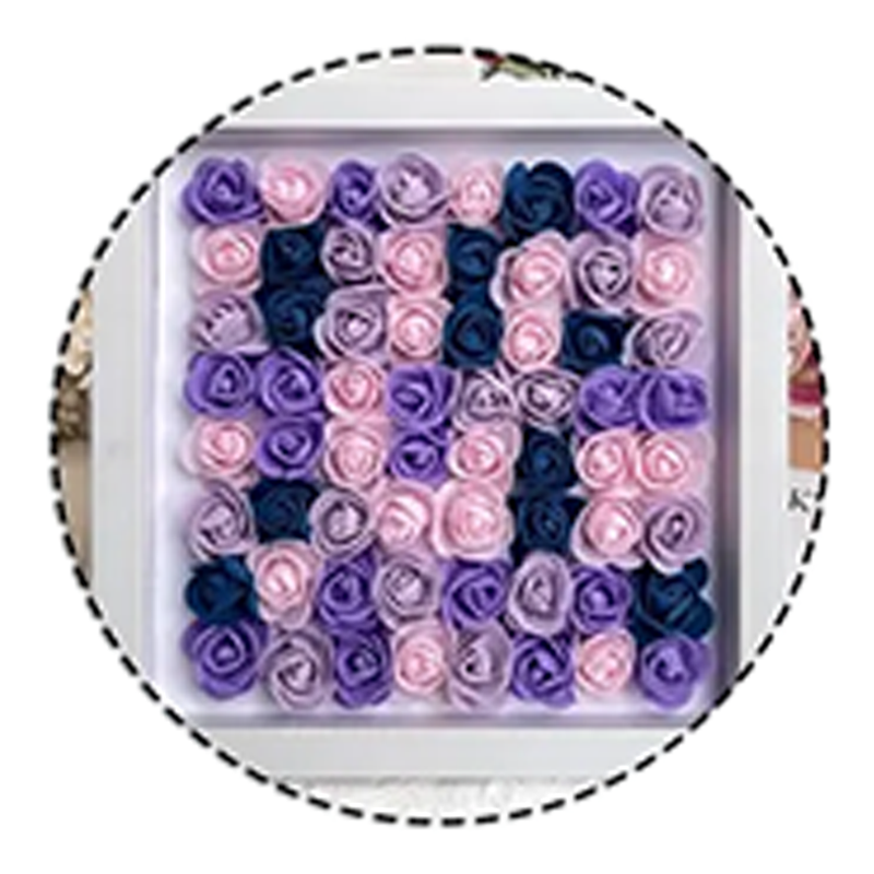 Personalized Mom Flower Shadow Box with Kids Name Custom Heart Rose Fr