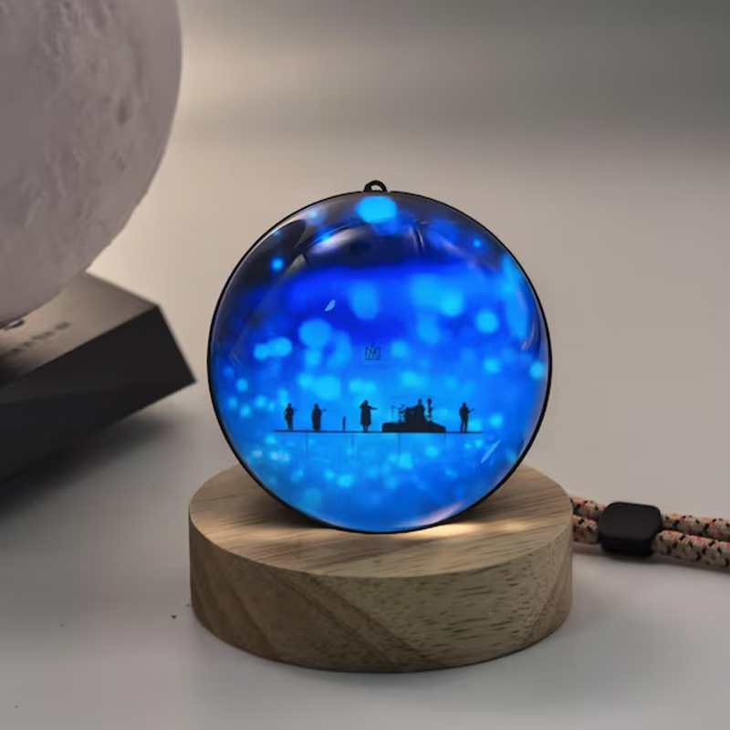 Personalized Video 3D Globe Crystal Ball with Sound Custom Album and Video Player Playable Memory Sphere Anniversary Christmas Gifts