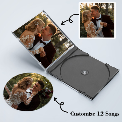 Personalized Photo CD Mixtape 12 Songs Playlist with Custom Songs Jewel Case CD Artwork Gifts