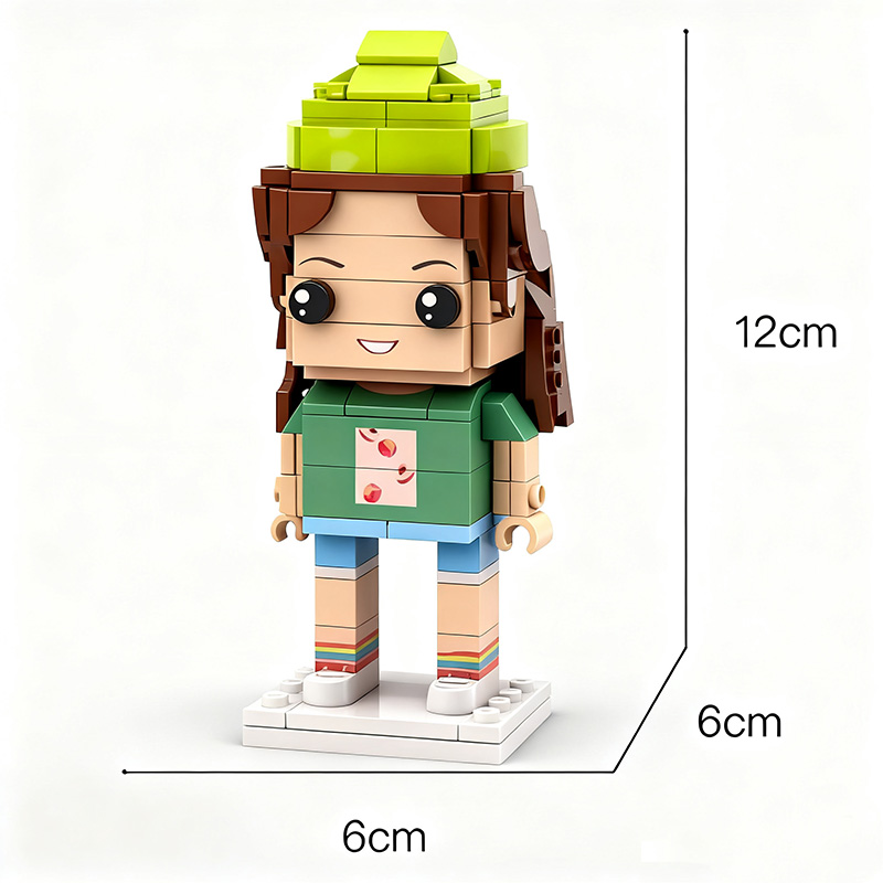 Photo Customizable Block Single Brick Figure Anniversary Gift For Girls