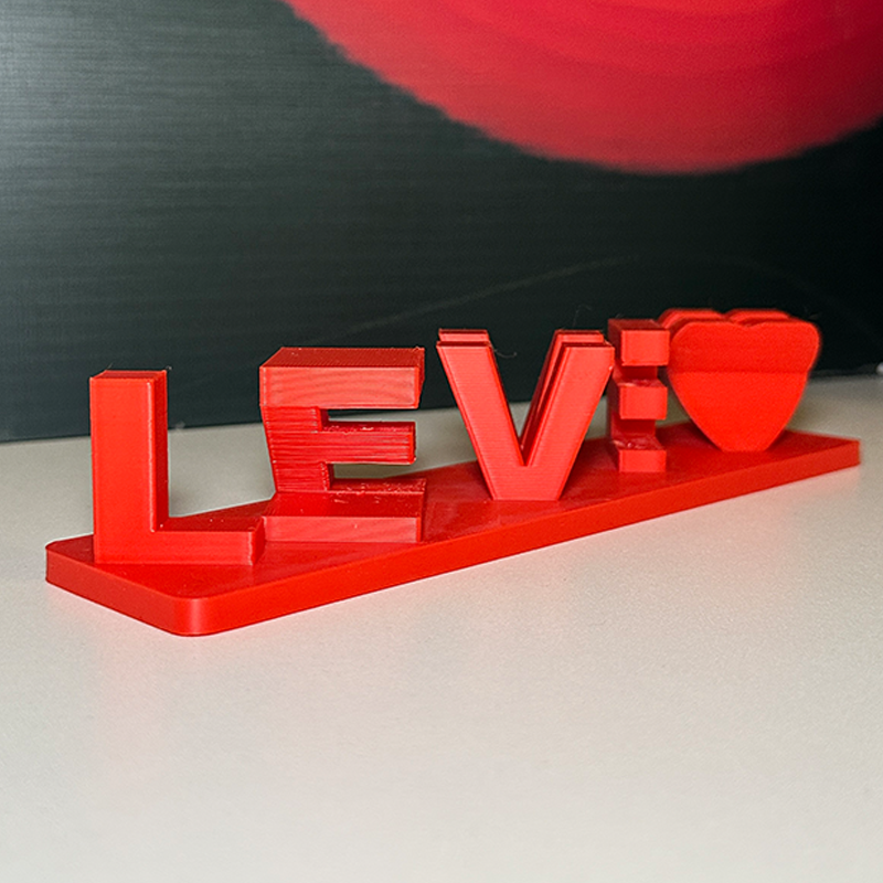 Personalized Dual Name Illusion Love 3D Printed Custom Name Plate Customized Double Sided Words Plate Best Valentines Gift