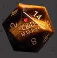 Custom Anniversary D20 Dice Personalized D&D Gift Marriage Dice Annive