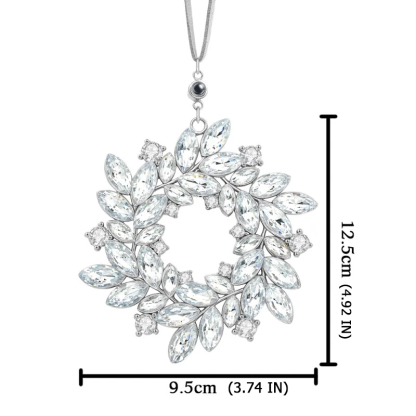 Personalized Photo Wreath Projection Ornaments Christmas Tree Decoration Ornaments with Picture Inside Christmas Gifts