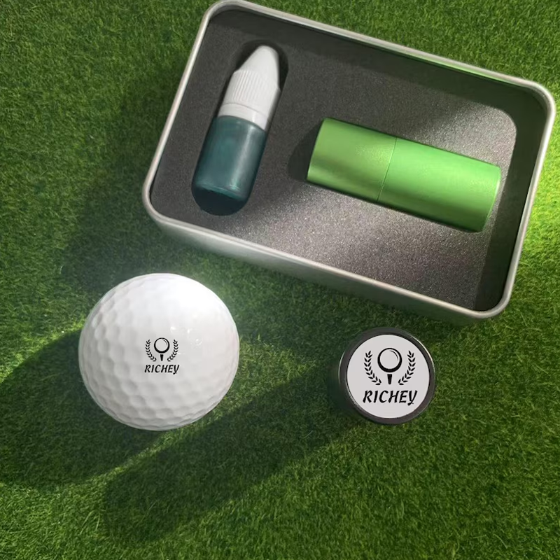 Custom Golf Ball Stamp Monogrammed Initial Name Personalized Ball Markers Golf Logo Stamper Gifts for Golfers for Men and Dad