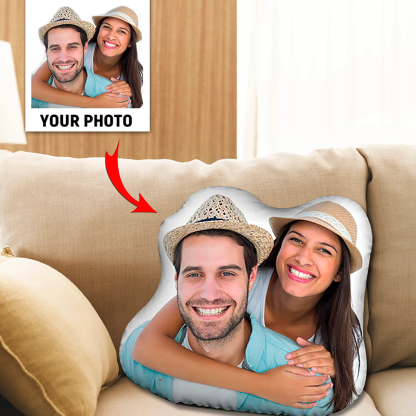 Custom 3D Photo Pillow Personalized Photo Couples Pillow Valentine's Day Couple Shaped Pillow Gift Wedding Gift