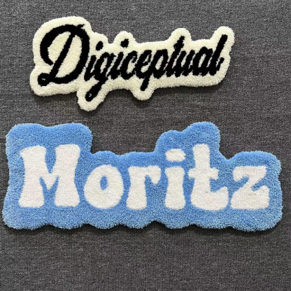 Custom Name Tufted Rug Punch Needle Personalized Kids Room Carpet Gift