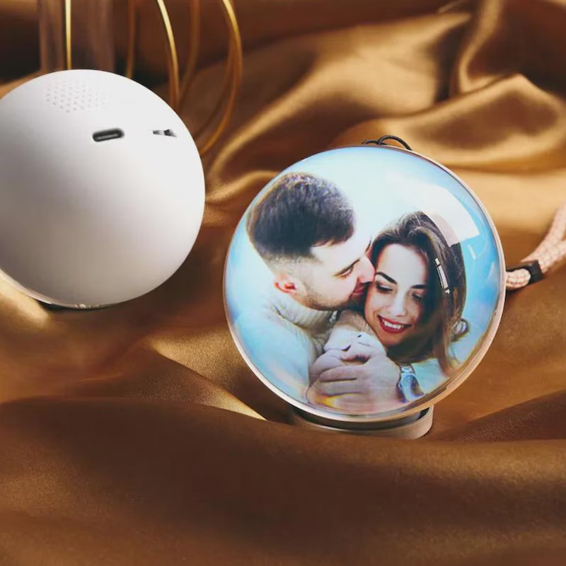 Personalized Video 3D Globe Crystal Ball with Sound Custom Album and V