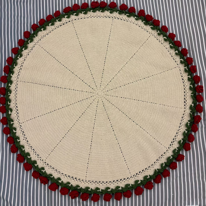 FINISHED Handmade Crochet Flower Throw Blanket Bouquet Rose Bouquet Knitted Bouquet Ready-Made Blanket Mothers Day Gifts