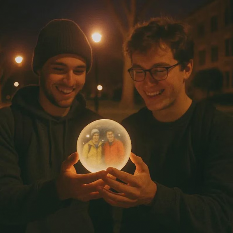 Personalized Video 3D Globe Crystal Ball with Sound Custom Album and Video Player Playable Memory Sphere Anniversary Christmas Gifts