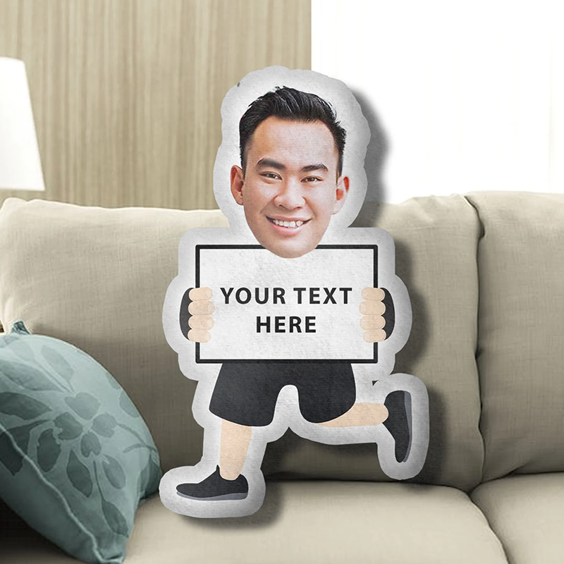 Custom Face Photo Pillow in Funny Idea Shape Personalized 3D Photo Face Pillow with Custom Text