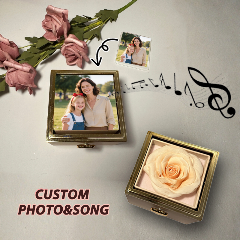 Custom Music Box Can Play Whole Song Personalized Photo and Song Prese