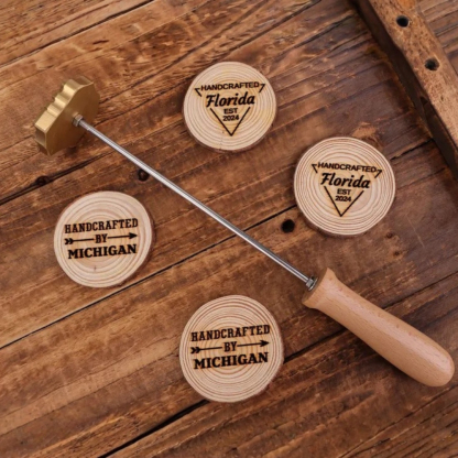 Custom Branding Iron Stamp with Your Logo Custom Metal Branding Iron Electric or Flame Heated Wood Burning Stamp
