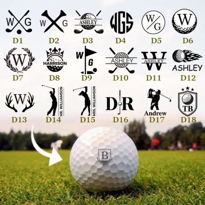 Custom Golf Ball Stamp Monogrammed Initial Name Personalized Ball Markers Golf Logo Stamper Gifts for Golfers for Men and Dad