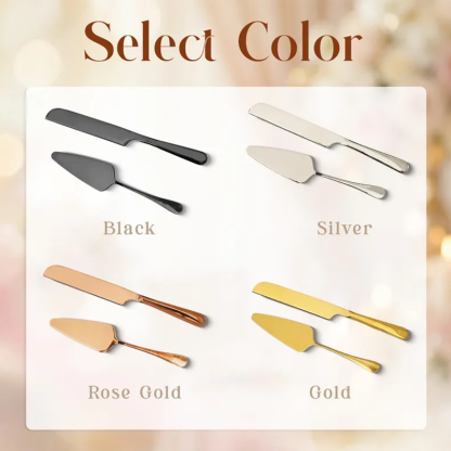 Custom Engraved Wedding Cake Cutting Serving Set Engraved Cake Knife and Server Set Knife & Forks Gift for Bridal Shower