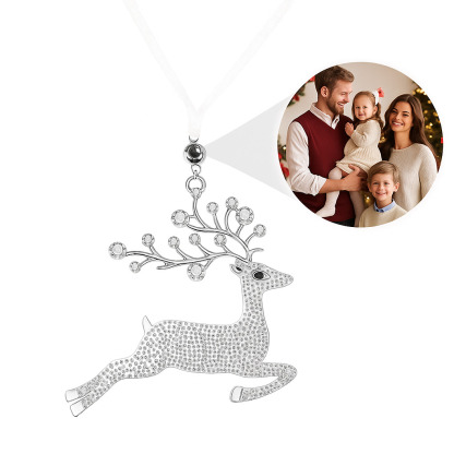 Personalized Picture Projection Ornaments with Photo Inside Christmas Tree Hanging Ornaments Christmas Decoration Gifts