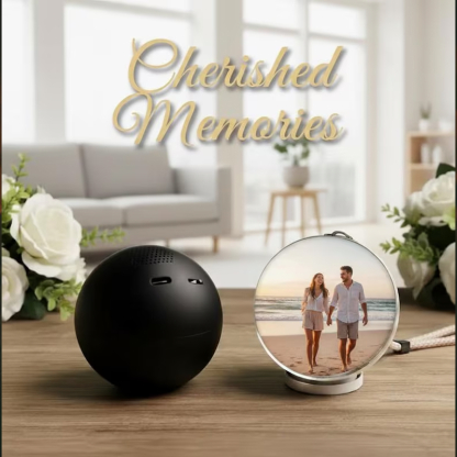 Personalized Video 3D Globe Crystal Ball with Sound Custom Album and Video Player Playable Memory Sphere Anniversary Christmas Gifts