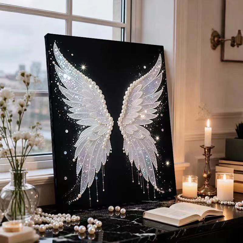 DIY Pink Castle Pearl Painting Kit - Handmade Crystal Diamond Art with Frame Beginner-Friendly Wall Decor Gift for Friends