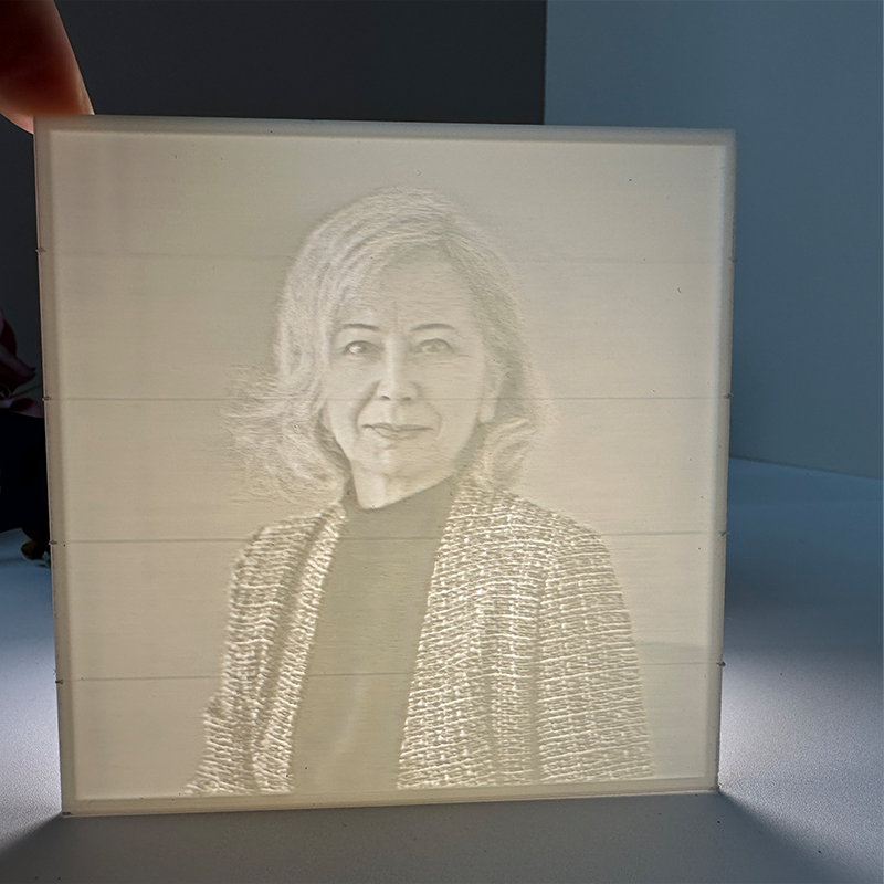 Custom 3D Printed Lithophane Photo Frame Lamp Personalized 3D Embossed Picture Night Light Unique Memorial Gift