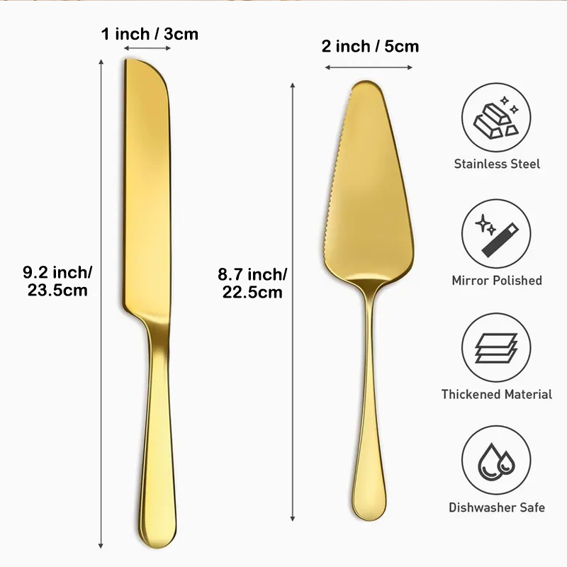 Custom Engraved Wedding Cake Cutting Serving Set Engraved Cake Knife and Server Set Knife & Forks Gift for Bridal Shower