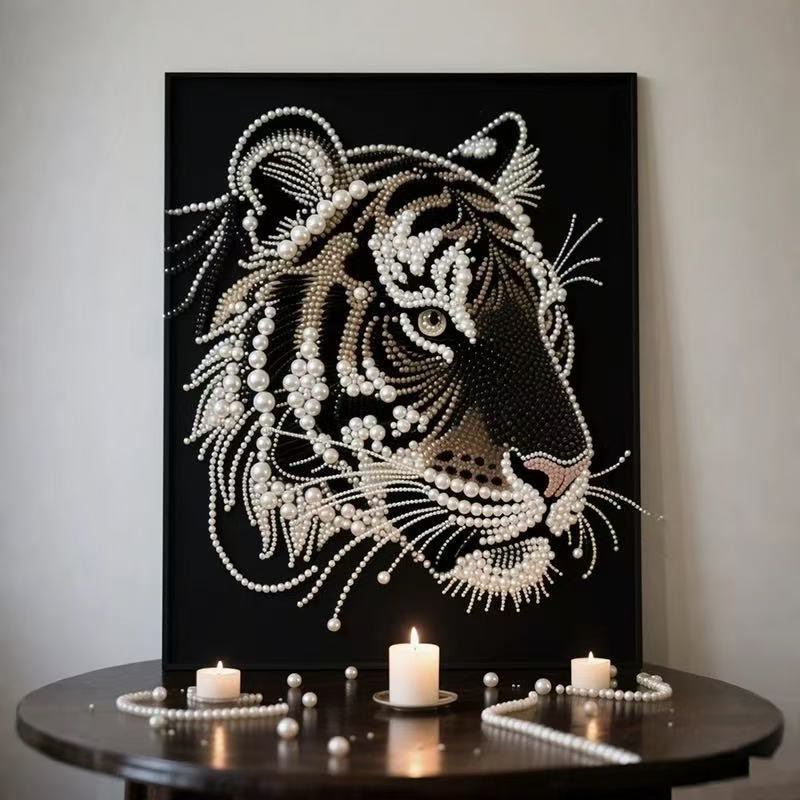 DIY Pink Castle Pearl Painting Kit - Handmade Crystal Diamond Art with Frame Beginner-Friendly Wall Decor Gift for Friends