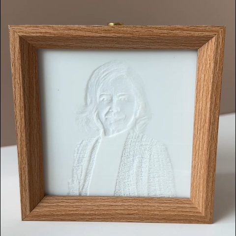 Custom 3D Printed Lithophane Photo Frame Lamp Personalized 3D Embossed Picture Night Light Unique Memorial Gift