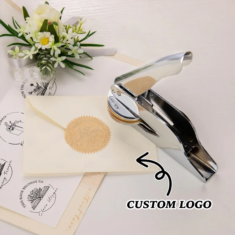 Custom Book Embosser | Handheld Book Embosser & Personalized Book Stamp for Readers