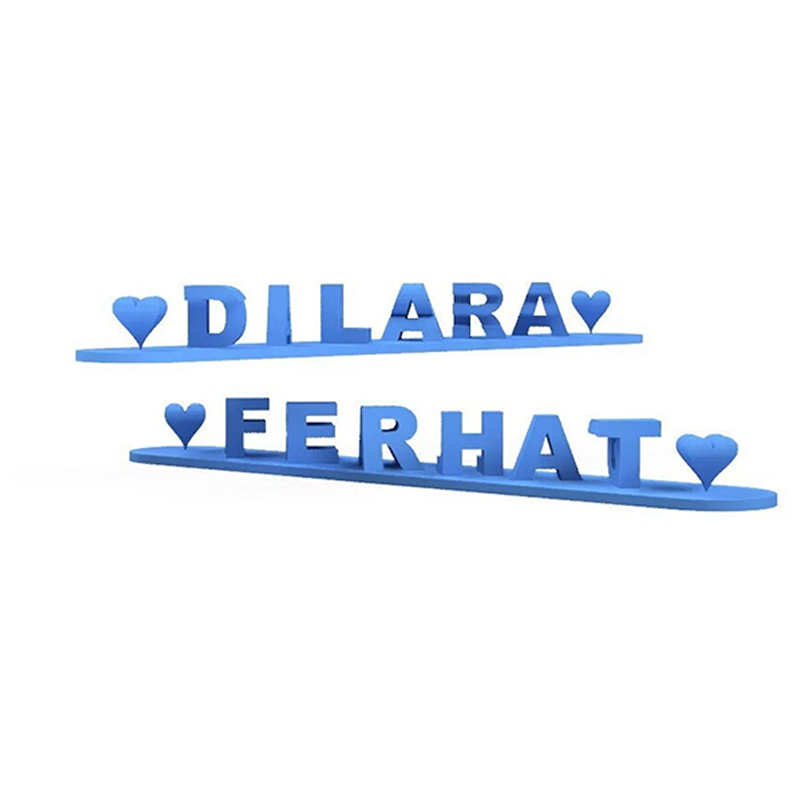 Custom Dual Name Illusion Personalized Double Flip Text Name Plate Best Valentines Gift