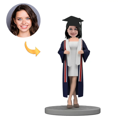 Handcaft Custom Intelligent Female Graduate Bobblehead Graduation Gift for Her