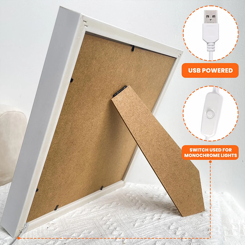 Personalized Mom Flower Shadow Box with Kids Name Custom Heart Rose Frame with LED Light Mother's Day Gift