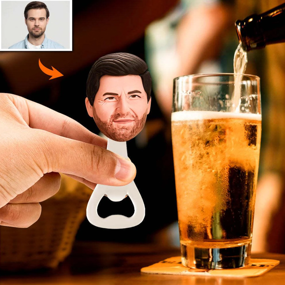 Handmade Custom Face Bottle Openers Bobblehead Bottle Openers Doll Head Wedding Bottle Openers Unique Groomsmen Gifts