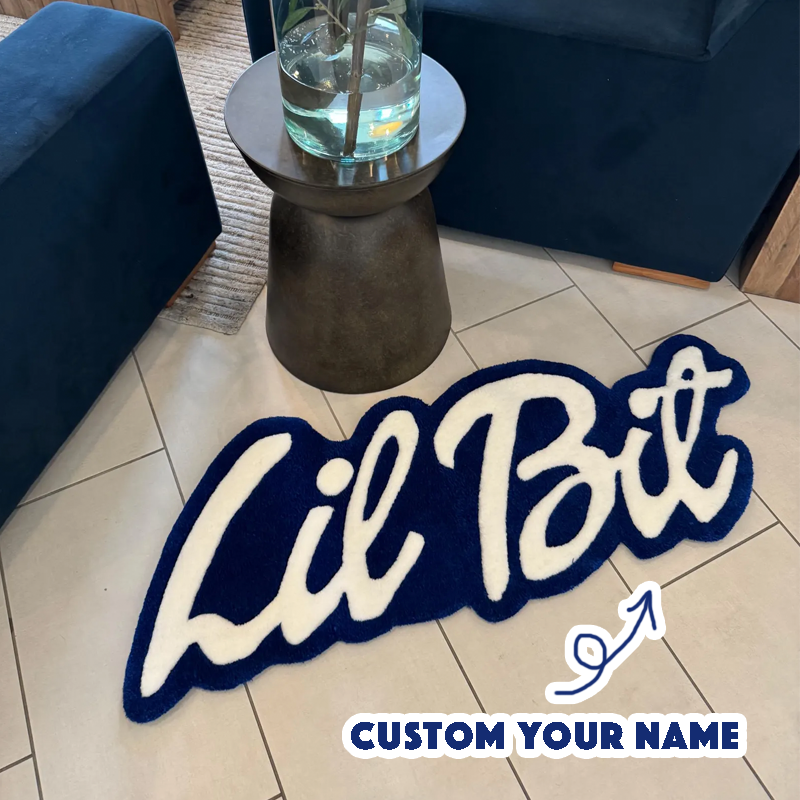 Custom Name Tufted Rug Punch Needle Personalized Kids Room Carpet Gift