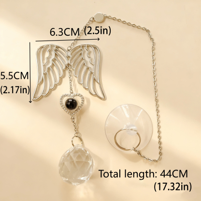 Personalized Guardian Angel Photo Sun Catcher Custom Projection Ornaments to Love