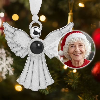 Personalized Angel Embrace Photo Projection Ornaments with Picture Inside MGem Ornament Christmas Memorial Gifts for Family