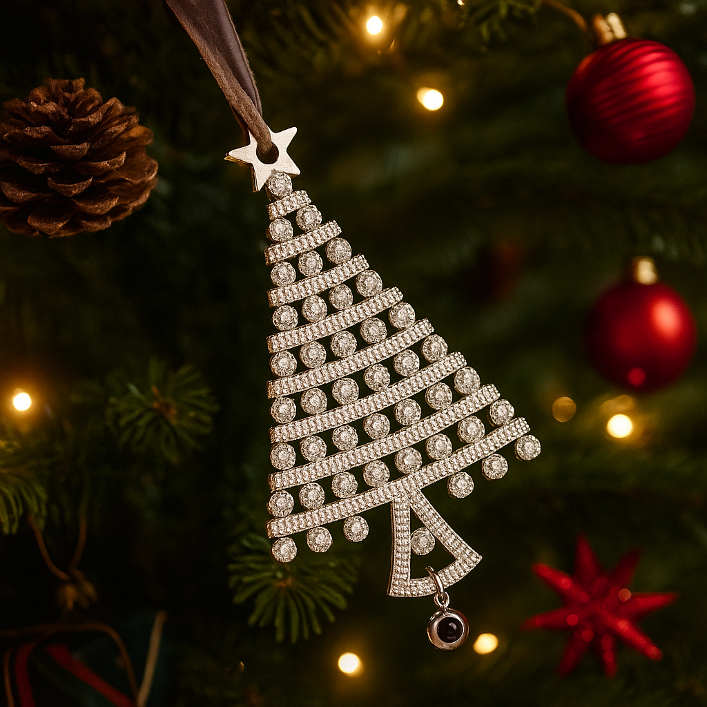 Personalized Picture Projection Ornaments with Photo Inside Christmas Tree Hanging Ornaments Christmas Decoration Gifts