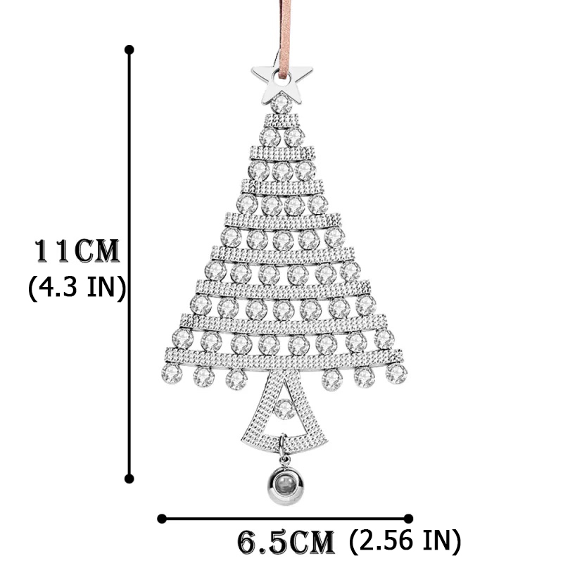 Personalized Picture Projection Ornaments with Photo Inside Christmas Tree Hanging Ornaments Christmas Decoration Gifts