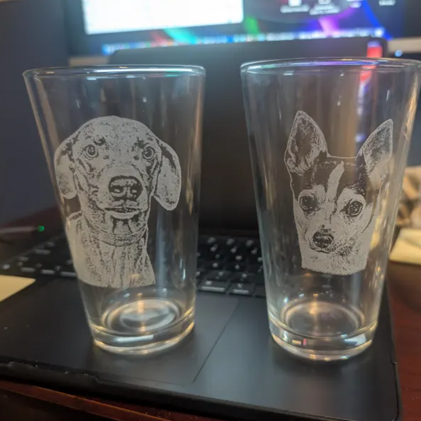 Personalized Dad Photo Beer Glass | Father’s Day & Dog Dad Gift