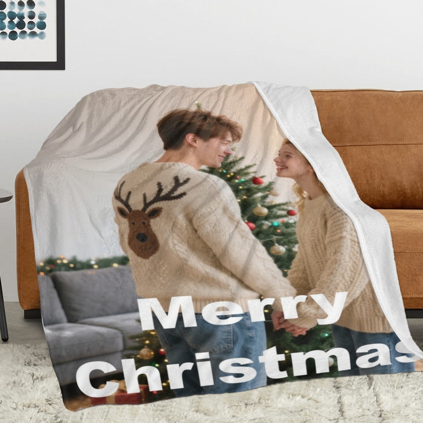 Custom Collage Photo Blanket Personalized Throw Blanket with Photos Text Christmas Gifts