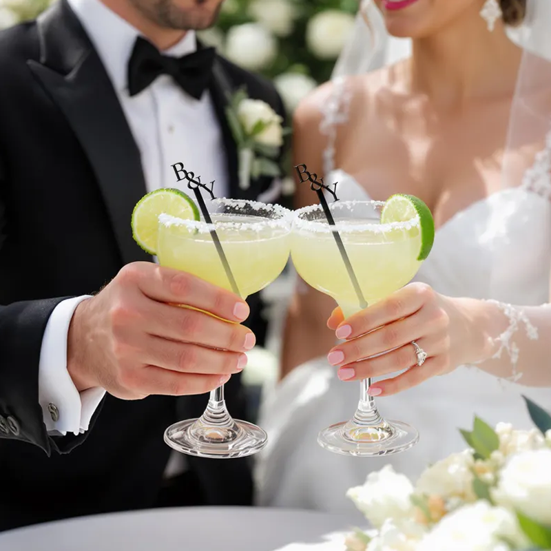 Custom Drink Stirrers Personalized Name Monogram Wedding Cocktail Stir Sticks Wedding Party Favors