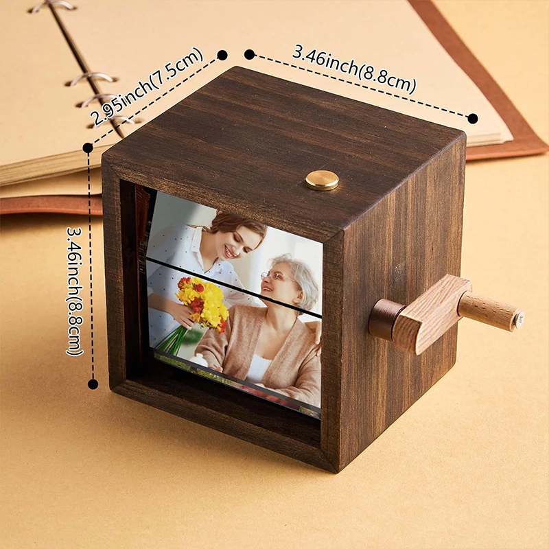 Personalized Photo and Engraved Flipbook Frame Animation Machine Night Light Hand Motion Photo Cube Album Gifts for Her