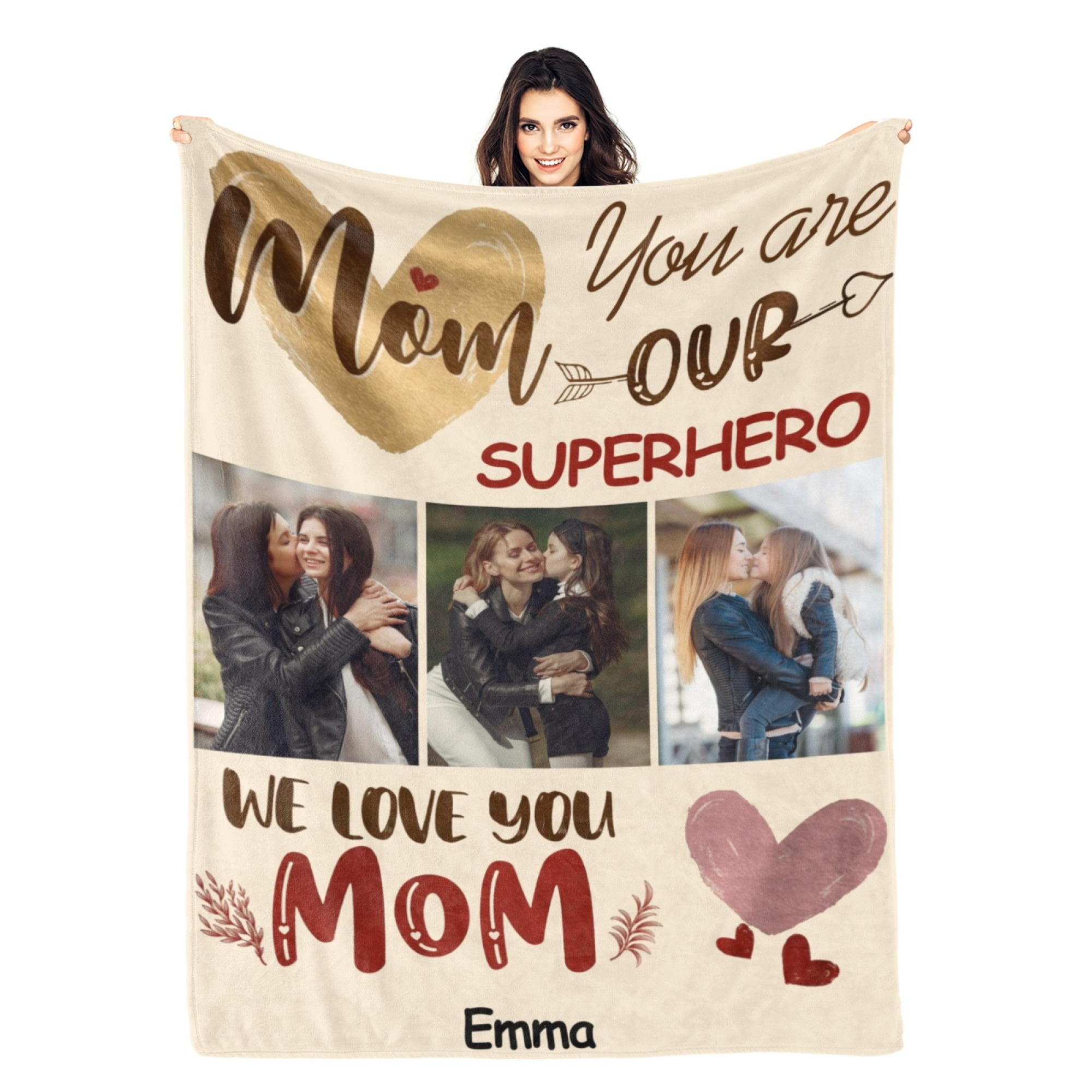 Custom Blanket with Collage Photos Blanket Mother's Day Gifts Personal
