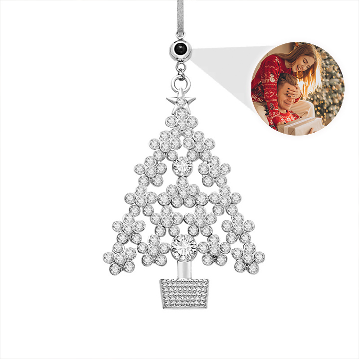Personalized Picture Projection Ornaments with Photo Inside Christmas 
