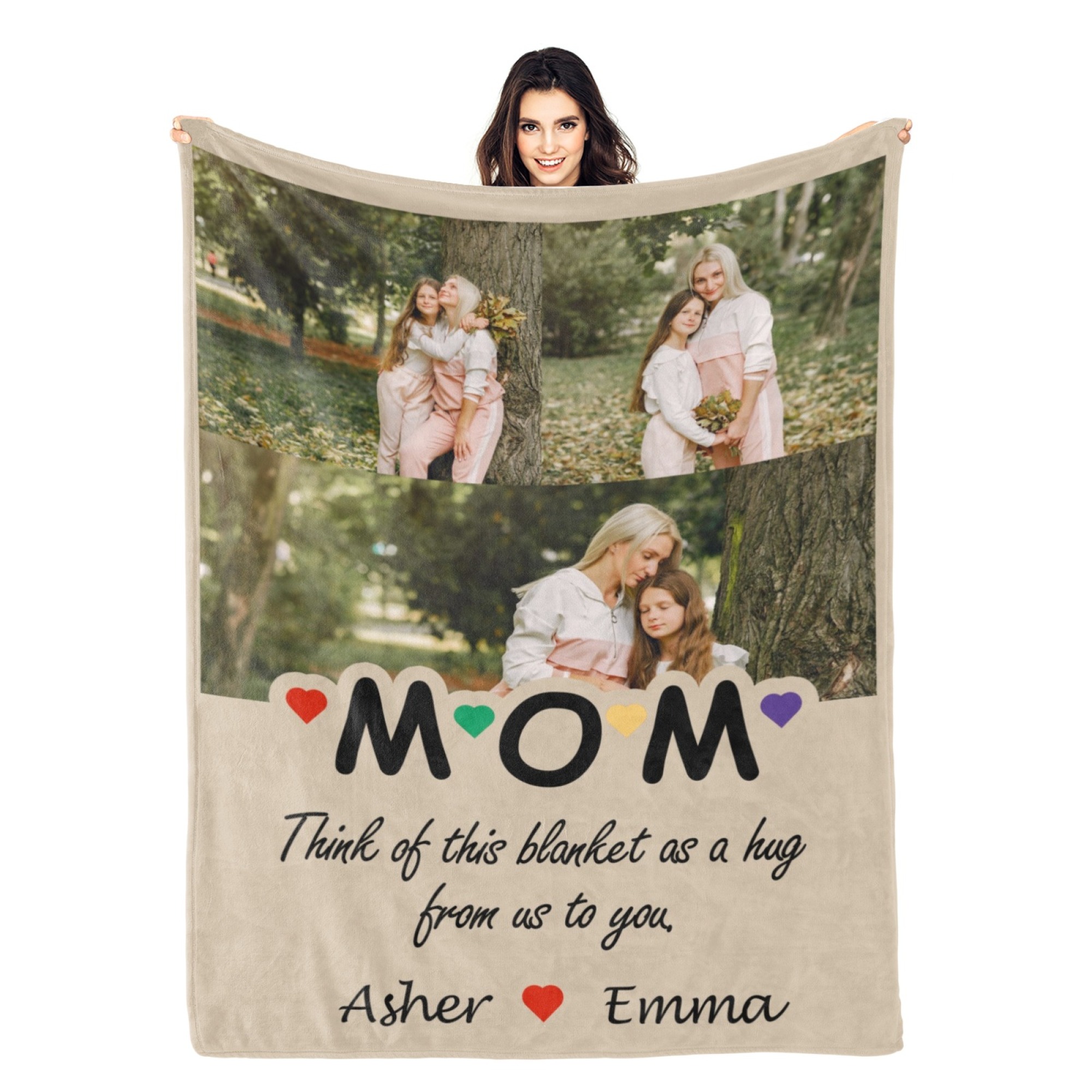 Custom Blanket with Collage Photos Blanket Mother's Day Gifts Personal