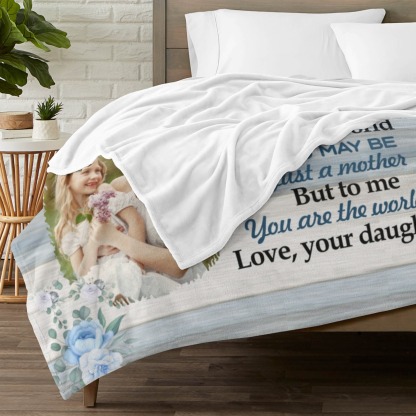 Custom Text Blankets Mother's Day Gifts Personalized Throw Blanket with Photos and Text